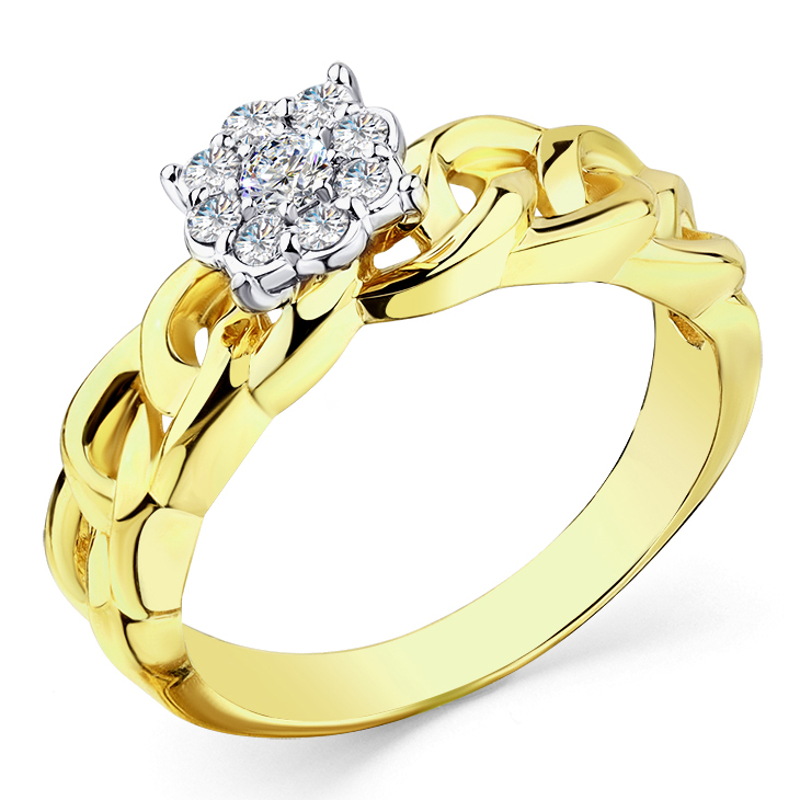 Кольцо, золото, бриллиант, 1-308669-00-00